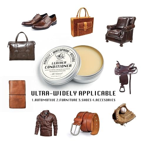 SALTY FISH All-Natural Leather Conditioner and Cleaner,Made with Mink Oil Beeswax,Protect Soften Waterproof Leather Furniture,Car Seats,Shoes,Boots,Bags (3.53 Oz) thumbnail 4