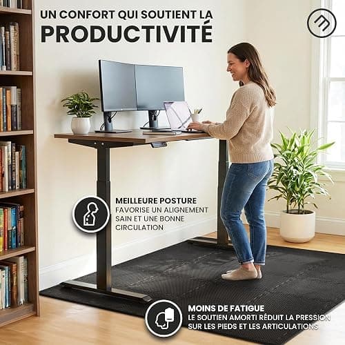 Tapis de Fitness Protection de Sol Salle de Sport - Dalles en Mousse sans BPA + Bordures | Matelas Puzzle Tatami EVA Caoutchouc pour Matériel Gym Banc de Musculation Course Garage Piscine Isolation thumbnail 11