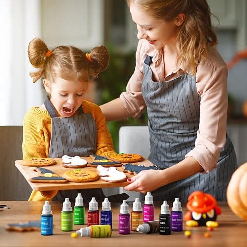 Food Coloring Set - 12 Color Food Grade Vibrant Food Dye Tasteless Liquid Color for Cake Decorating, Baking, Easter Egg, Icing, Fondant, Cooking, Slime Making DIY Supplies Kit - 0.35 Fl. oz (10 ml)/Bottles thumbnail 7