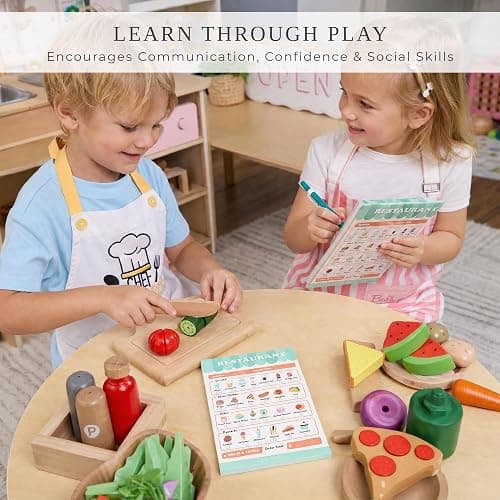 Fun Pretend Play Notepads for Kids Set of 6 - Imaginative Playtime Order Pads for Restaurant, Doctor and School Role Play - Creative Screen Free Activity & Gift for Toddlers and Preschoolers Ages 3-6 thumbnail 4