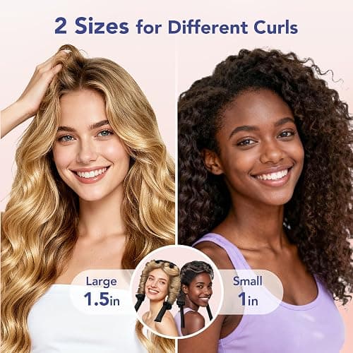 LitBear Heatless Curls Overnight, 2 Sizes of Soft Hair Rollers for Women with Bonnet to Sleep In, No Heat Hair Curlers Set with Scrunchies and Clips, for Long and Medium Hair (Black) thumbnail 2