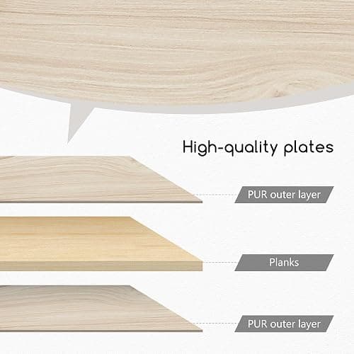 Jerry & Maggie Desktop Organizer Office Storage Rack Adjustable Wood Display Shelf Free Style Double H, Multi-Functional Mini Bookshelf for Desk Natural Stand (White Wood Tone) thumbnail 4