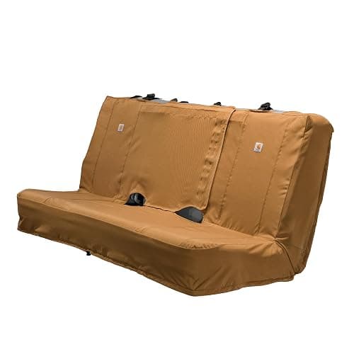 Carhartt Universal Nylon Duck Canvas Automotive Bench Seat Covers, Durable Fitted Full-Size Bench Seat Protection with Rain Defender, Carhartt Brown - Image 1
