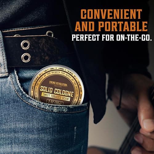 Viking Revolution Sweet Tobacco Solid Cologne for Men - 2 Oz Balm Perfume - Travel Wax (1 Pack) thumbnail 2