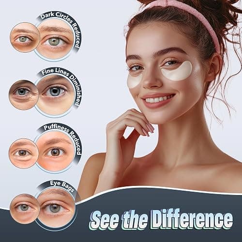 NAZANO Under Eye Patches - 60 Pack for Puffy Eyes, Dark Circles, Bags & Wrinkles with Hydrolyzed Collagen & Hyaluronic Acid - Eye Care Pads for Daily Skincare (White) thumbnail 4