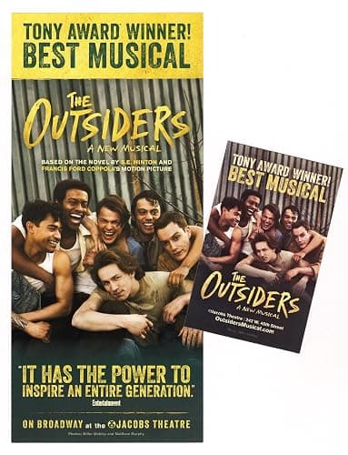 Brody Grant "THE OUTSIDERS" Brent Comer/Jason Schmidt/Sky Lakota-Lynch/Emma Pittman/January 2025 Broadway Musical Playbill with (2) Two Advertising Flyers thumbnail 6