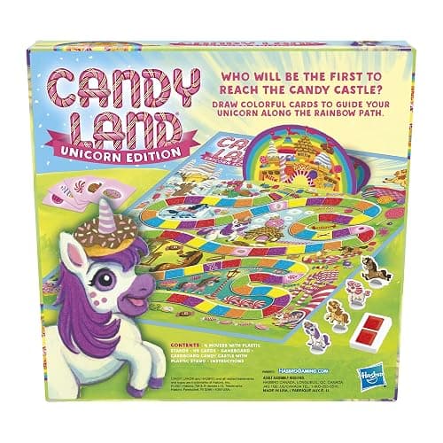 Hasbro Gaming Candy Land Unicorn Edition Preschool Board Game | Back to School Gifts for Kids | Classroom Toys | Ages 3+ (Amazon Exclusive) thumbnail 3