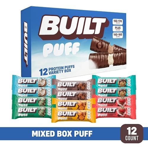 Built Bar, Puff Protein Bars, Variety Pack, Collagen, On-the-go Snacks, Breakfast Bar, Mixed Sampler, 12 Pack thumbnail 3
