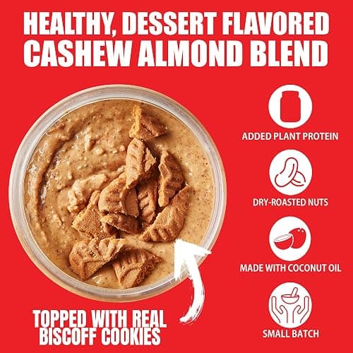 FIt Butters Cookie Butter Cashew Almond Butter Vegan Spread, Added Protein and Coconut Oil, Low Carb, Low Sugar, Complete Protein Dessert Flavored Nut Butter thumbnail 3