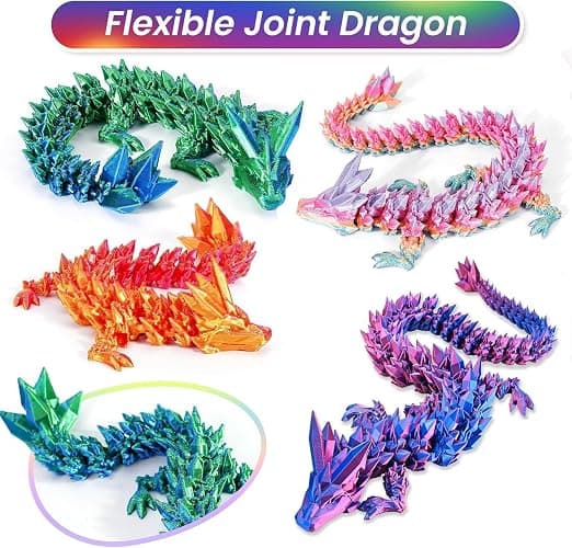 3D Printed Dragon Eggs with Dragon Inside – Fantasy Tabletop Decor, 3D Printing Toys for Kids & Adults – Unique Desktop Decoration & Collectible – Christmas Ornament & Stocking Stuffers (4 Pack) thumbnail 5