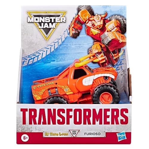 Transformers Monster Jam El Toro Loco (Furioso) | Action Figure Changes from Robot to Monster Truck, Toys for 6+ thumbnail 3