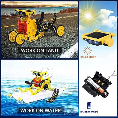 OMWay STEM 12-in-1 Solar Robot Toys, Science Kits for Kids Age 8, Building Experiment Engineering Robotics for 9 10 11 12 13 14 Year Old Boys Girls Teens thumbnail 7