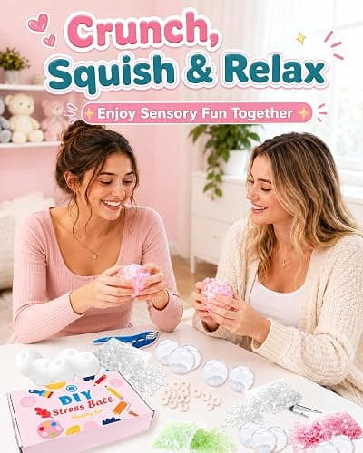 TXGSDXS DIY Squishy Making Kit – Create Your Own Squishy Stress Balls with 15 Transparent TPR Skins, Air Pump & Expander Tool, Squishy Maker Craft Kit for Adults, ASMR Sensory Stress Relief Toy thumbnail 4