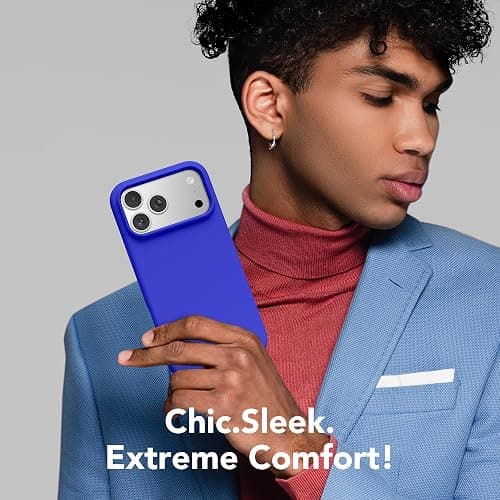 GONEZ Magnetic for iPhone 17 Pro Case, Compatible with MagSafe, [Screen Protector + Camera Lens Protector], Liquid Silicone Anti-Scratch Shockproof Protective Phone Case 6.3 inch, Cobalt Blue thumbnail 9