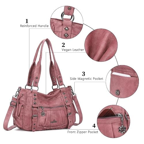Angel Kiss Shoulder Bag For Women Multi Pocket Retro Hobo Handbags Satchel Tote Bag thumbnail 6