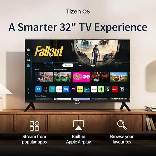 32" LED Smart TV - HD Ready, Samsung Tizen OS & Gaming Hub, Black | Apple AirPlay, Alexa & Bixby Voice Control, HDR, Bluetooth, WiFi, 3x HDMI - Perfect for Streaming, Gaming & Entertainment thumbnail 2