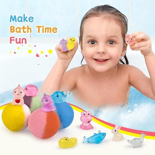 Yekery Bath Bombs for Kids with Toy Inside, 30 PCS Natrual and Organic Bubble Bath Bombs with Glow-in-The-Dark Surprise Inside, Perfect Handmade Birthday, Party, for Boys and Girls. thumbnail 5