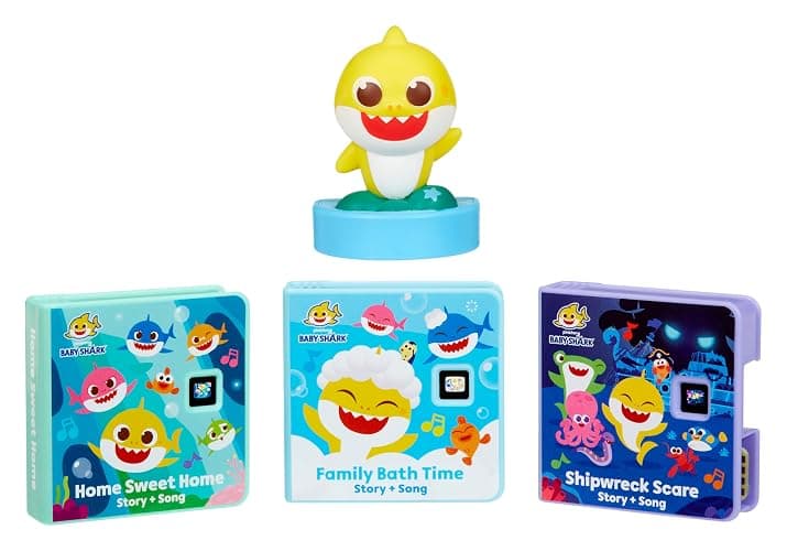 Little Tikes Story Dream Machine Baby Shark Family Collection, Storytime, Books, Audio Play Character, Gift and Toy for Toddlers and Kids Girls Boys Ages 3+ Years - Image 1