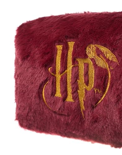 Harry Potter Womens Makeup Bag & Mirror | Ladies Burgendy Fur Cosmetic Pouch Logo | Travel Beauty Case thumbnail 5