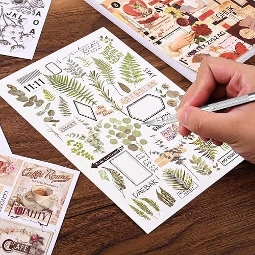 1500+ Pieces/50 Fogl Stickers Scrapbooking Stickers Scrapbooking Stickers for Scrapbooking Stickers Bullet Journal Scrapbooking Accessories for DIY Bullet Journal Accessories Diary Album Calendar thumbnail 6
