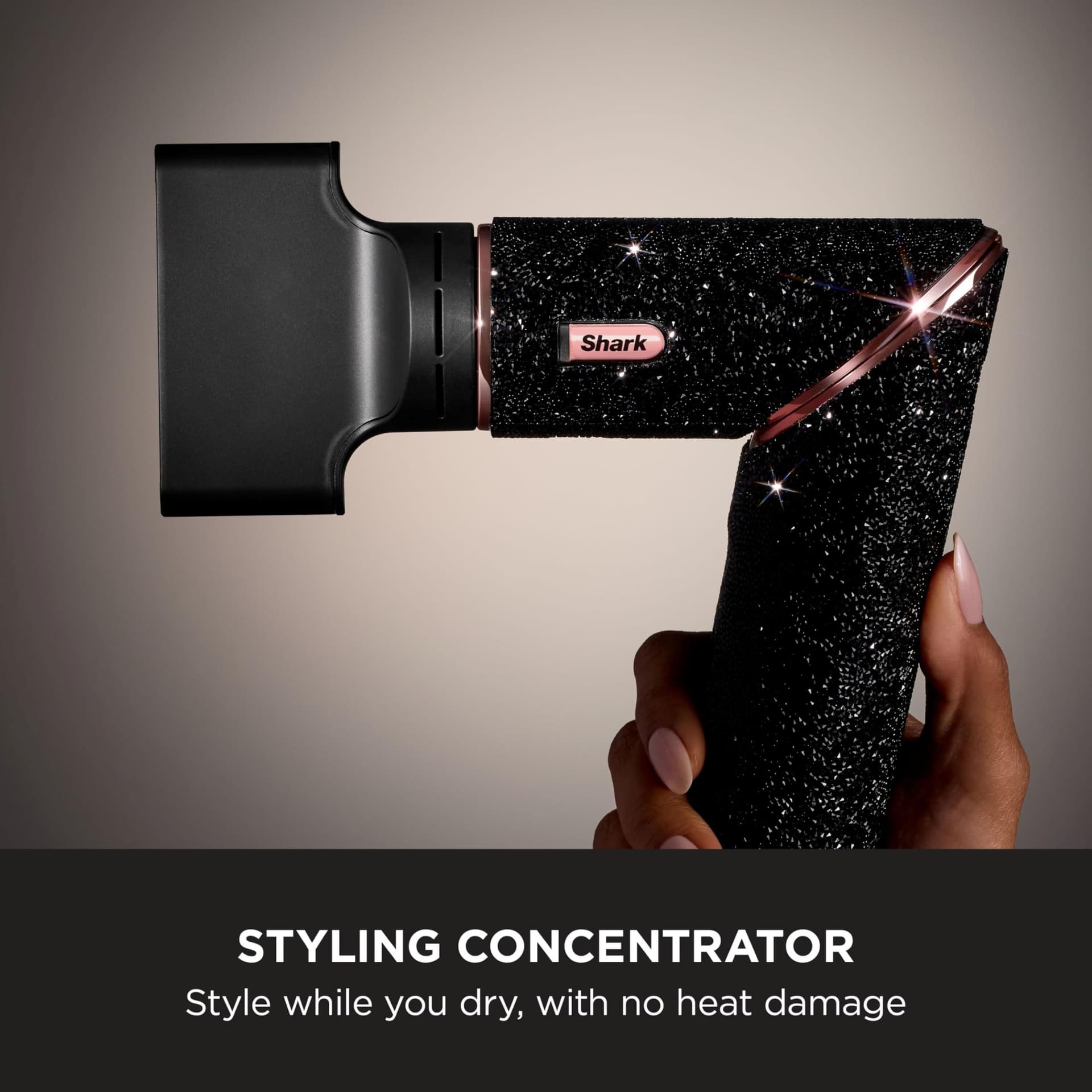 Shark FlexStyle Air Styling & Drying System, No Heat Damage, For All Hair Kind, Hair Dryer & Styler, Twist to Transform, HD446JB, Black Sparkle Limited Edition thumbnail 4