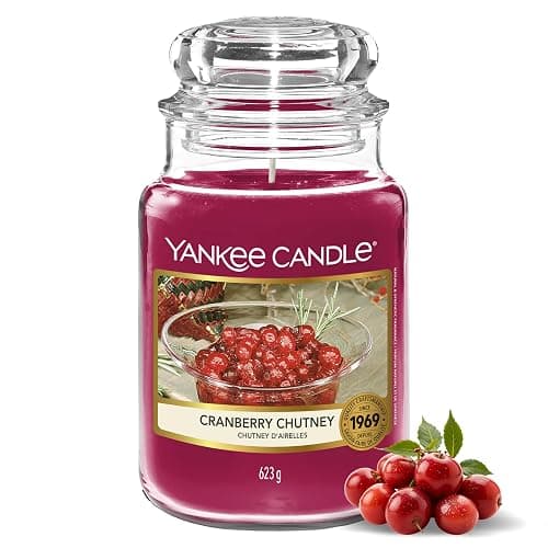 Yankee Candle Scented Candle | Candela in giara grande della Chutney di Mirtilli Rossi | Candele a lunga combustione: fino a 150 ore | Regali di Natale perfetti per le donne - Image 1
