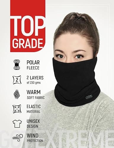 GOT Sports Polar Fleece Neck Warmer - Double-Layer Winter Ski Face Mask - Neck Gaiter Scarf for Skiing, Snowboarding, Running thumbnail 2
