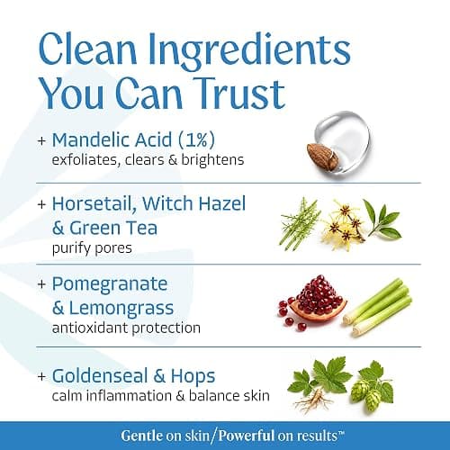 Almond Clear Face & Body Wash [6.7 Fl Oz] Skin Care for Acne and Folliculitis-Prone Skin - Gentle Everyday Exfoliating Cleanser with Mandelic Acid and Botanicals thumbnail 3