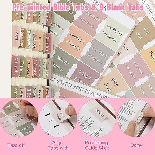 HRFGWDD Bible Study Supplies [41 PCS] for Women - Bible Journaling Kit with No Bleed Highlighters & Pens, Bible Tabs Set and Bible Verse Gifts for Scripture Study thumbnail 3