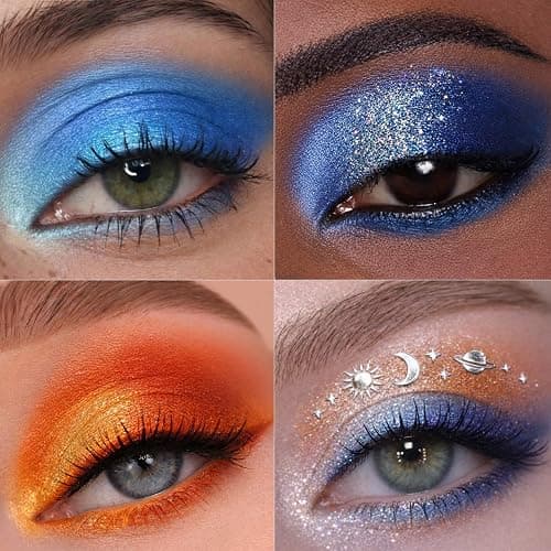 Galactic Assemble Eyeshadow Palette – Solar System Inspired 3D Planet Design, 14 Handcrafted Shimmer & Metallic Shades with Creamy Wet Texture, High-Pigmented Makeup Palette Gifts for Women & Girls thumbnail 3
