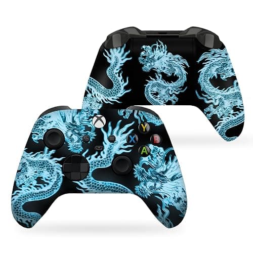 DreamController Neon Dragonns Custom X-box Controller Wireless compatible with X-box One/Series X/S Proudly Customized in USA with Permanent HYDRO-DIP Printing (NOT JUST A SKIN). - Image 1