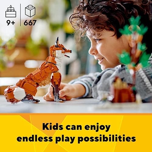 LEGO Creator 3 in 1 Forest Animals Red Fox Toys - Building Toys for Kids, Boys & Girls, Ages 9+ - W/ 3 Building Options into Fox, Owl, or Squirrel - Gift for Christmas - 31154 thumbnail 3