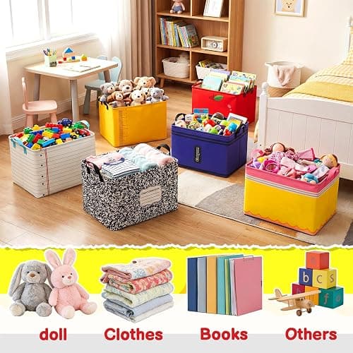 Acellegic 6 Pcs Back to School Teacher Baskets Bulk Pencil Apple Notebook Collapsible Rectangle Clothes Bins Book Shelf Basket Teacher Appreciation Gifts for End of Year B Party Decorations thumbnail 9
