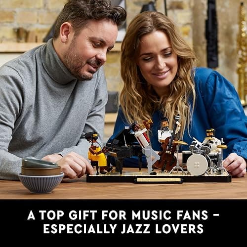 LEGO Ideas Jazz Quartet 21334 Building Blocks - Featuring Buildable Stage with 4 Band Musician Figures, Includes Piano, Double Bass, Trumpet, and Drum Kit Instruments, Great Home Display for Adults thumbnail 5