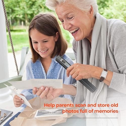 MUNBYN Portable Scanner, Photo Scanner for A4 Documents Pictures Pages Texts in 900 DPI, Flat Scanning, Include 16G SD Card, Wand Document Reader Uploads Images to Computer Via USB Cable, No Driver thumbnail 5