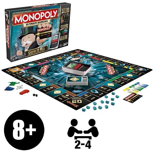 Hasbro Gaming Monopoly Ultimate Banking Edition Board Game for Families and Kids Ages 8 and Up, Electronic Banking Unit (Amazon Exclusive) thumbnail 4