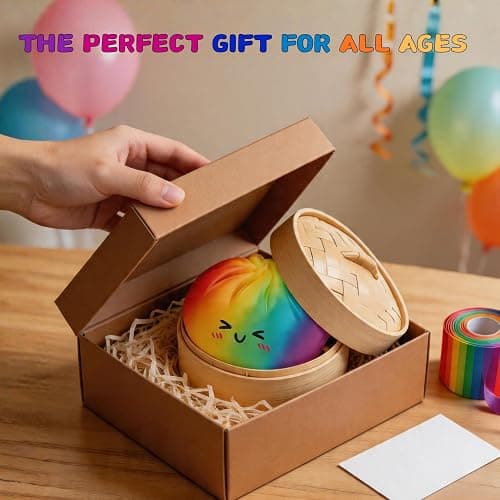 Glitter Dumpling Squishy Box Bulk,4Inch Surprise Dumpling Squishy Stress Ball,Squishy Bun,Random 14 Colors Mystery Gift Box for Adult Classroom Prizes Party Favor (random-6pcs-A) thumbnail 7