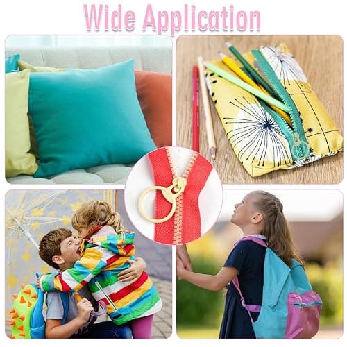 20 Stück Reißverschluss 20cm,3.2cm Breit Harz Reissverschluss | 10 Farben Reißverschlüsse mit Metall Ring für Nähen, Kleidung, Tasche, Handwerk thumbnail 7