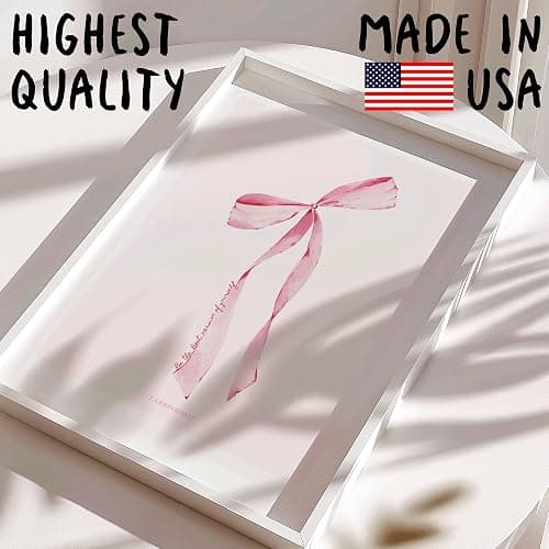 LARKINROAD 3 Pink Bow and Cherry Decor Posters, Wall Art - 12 x 16 Unframed - Preppy Dorm, Room Decor Aesthetic, Coquette Pink Decor - Eco-Friendly, Made in USA thumbnail 4