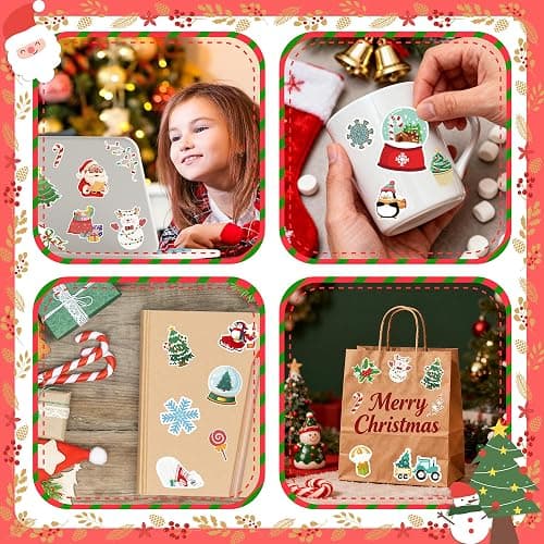 Stocking Stuffers - 100 PCS Christmas Stickers for Kids | Kids Christmas Gift Games Crafts for Grandkids- Stocking Stuffers for Kids- Xmas Decorations Activities Party Favors Supplies thumbnail 5