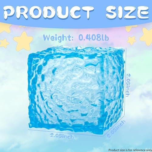 Stress Relief Cube, Novelty Water Cube Texture Squeeze Toy, Slow Rebound Stress Relief Fidget Toy, Squishy Sensory Toy for Anxiety & Relaxation, Unique Desk Fidget for Adults & Kids thumbnail 2