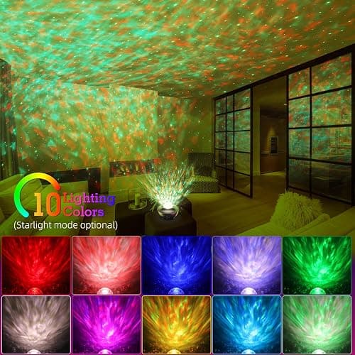 UOUNE Galaxy Projector, Star Projector with Remote Control Color Changing, Music Bluetooth Speaker,Timer,Ocean Wave Star Sky LED Night Light Lamp for Baby,Kids Bedroom,Stage,Birthdays,Christmas thumbnail 6
