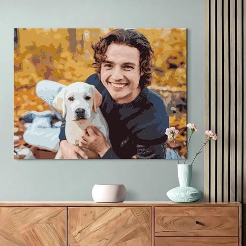 SIYDCF Custom Paint by Number, Personalize Paint by Numbers for Adults Beginner, DIY Acrylic Painting Kit for Home Decor, Paint by Numbers Canvas Kit Ideal Gift Choice for Any Festival (20" x 24") - 20*24 inch - Horizontal thumbnail 2