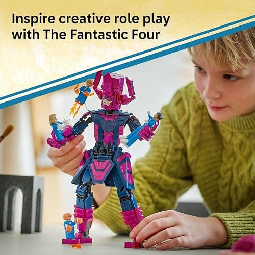 LEGO Marvel Fantastic Four vs. Galactus Construction Figure - Super Hero Building Toy - 4 Minifigures, Including The Thing, Invisible Woman and Human Torch - Gift for Kids, Boys and Girls, 9+ 76316 thumbnail 6