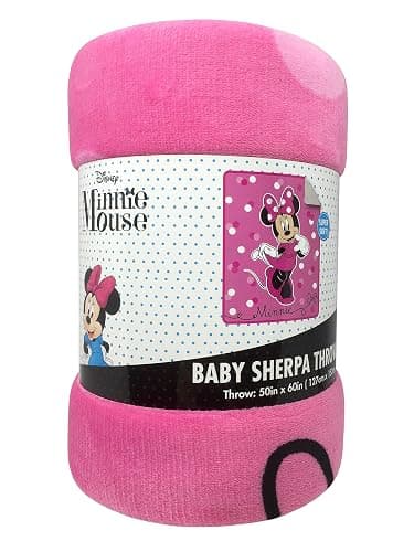 Jay Franco Disney Minnie Mouse Sweet Dots Sherpa Throw Blanket - Measures 50 x 60 inches, Kids Bedding - Fade Resistant Super Soft - (Official Disney Product) thumbnail 3
