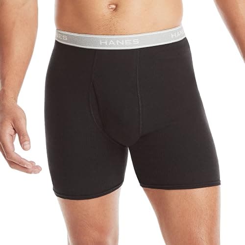 Hanes Boxer Briefs, Cool Dri Moisture-Wicking Underwear, Cotton No-Ride-up for Men, Multi-Packs Available thumbnail 3