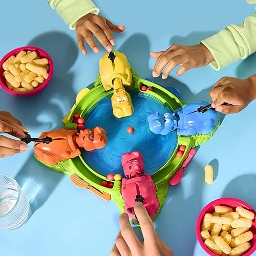 Hungry Hungry Hippos Game for Preschoolers | Instant Marble Relaunch, Easy Set-Up & Storage| Ages 4 and Up | 2 to 4 Players | Kids Games thumbnail 4