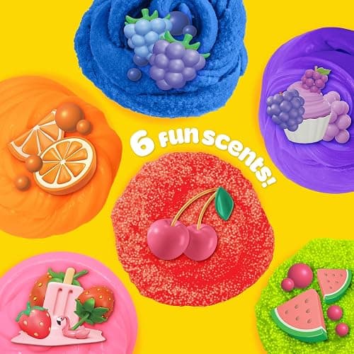 Play-Doh Retro Mix & Play Scented Slime for Kids, 6-Pack Variety, Cloud, Butter, Foam, Super Stretch, (Blue Raspberry, Grape, Watermelon, Orange, Strawberry, Cherry) Popular Toys, Gifts & Party Favors thumbnail 6