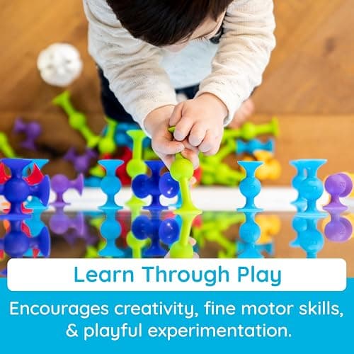Fat Brain Toys Squigz Starter Set, 24 Piece Suction Bath Toys, Sensory Toys for Kids 3 and Up - Pack of 22 thumbnail 7