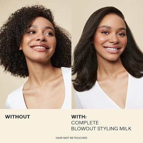 JVN Complete Blowout Styling Milk, 0.84 Fl Oz, Travel Size, Frizz Fighting, Heat Activated Style Extending Hair Cream and Heat Protectant, Hair Care for Women and Men, Silicone Free thumbnail 3